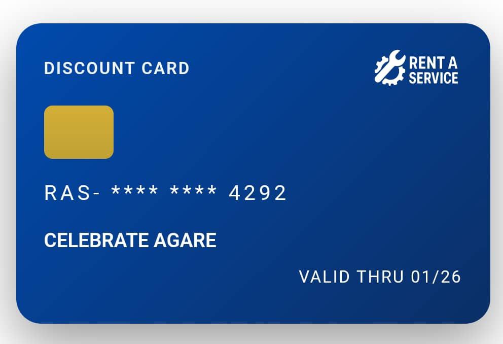 Rent A Service Membership Discount Card